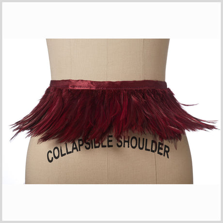 Wine Feather Fringe
