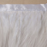 5" White Feather Fringe