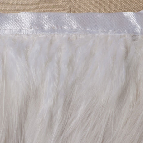 5" White Feather Fringe