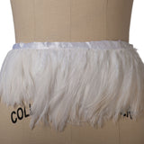 5" White Feather Fringe