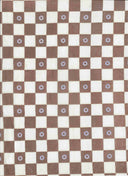 1 Yard Polyester Spandex 80 GSM Mesh Fabric Flower Checker Print Lightweight Soft Stretch 54" Width
