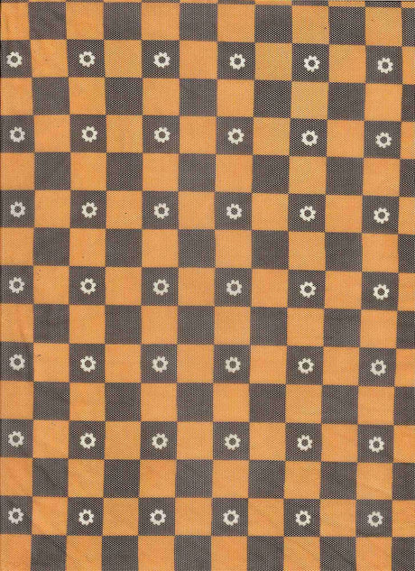 1 Yard Polyester Spandex 80 GSM Mesh Fabric Flower Checker Print Lightweight Soft Stretch 54" Width