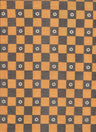 1 Yard Polyester Spandex 80 GSM Mesh Fabric Flower Checker Print Lightweight Soft Stretch 54" Width