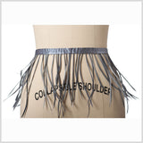 Metallic Silver Goose Fringe