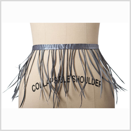 Metallic Silver Goose Fringe