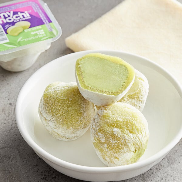 My/Mochi Green Tea Mochi Ice Cream 1.5 oz. - 72/Case