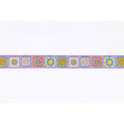 Purple French Jacquard Ribbon - 0.875"
