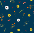Navy Blue Cotton Fabric by the Yard