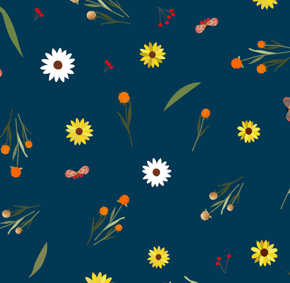 Navy Blue Cotton Fabric by the Yard