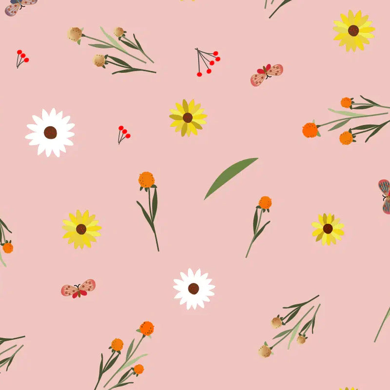 Cotton Fabric Baby Pink The Hill View Site 43/44"