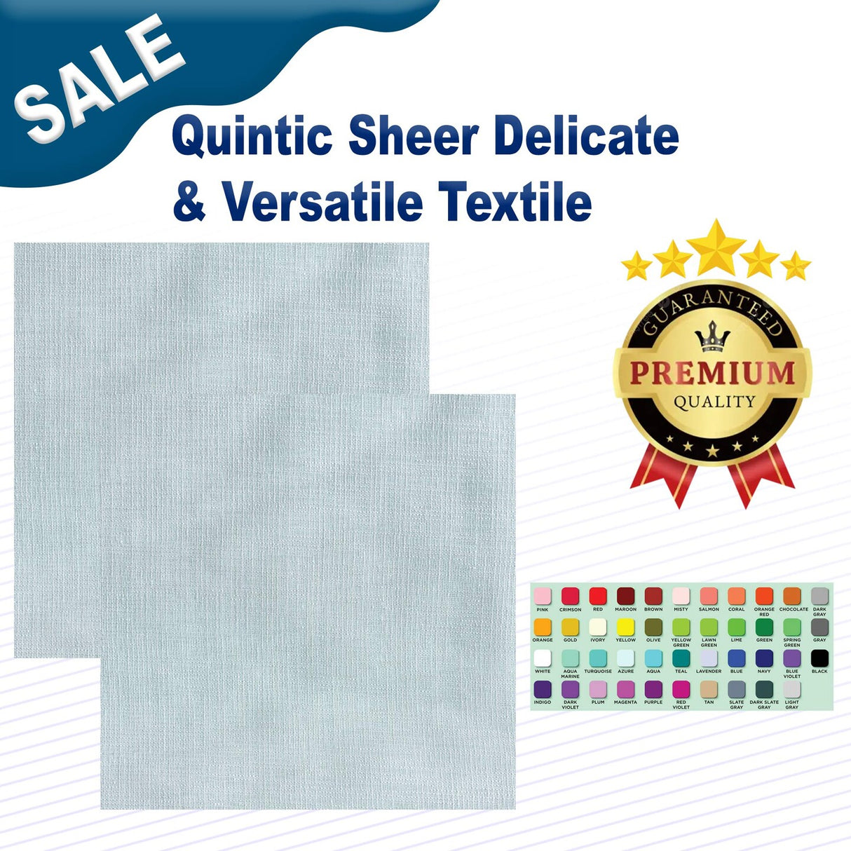 1 Yard Quintic Sheer Delicate & Versatile Textile