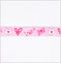 Lovey Dovey Pink French Jacquard Ribbon