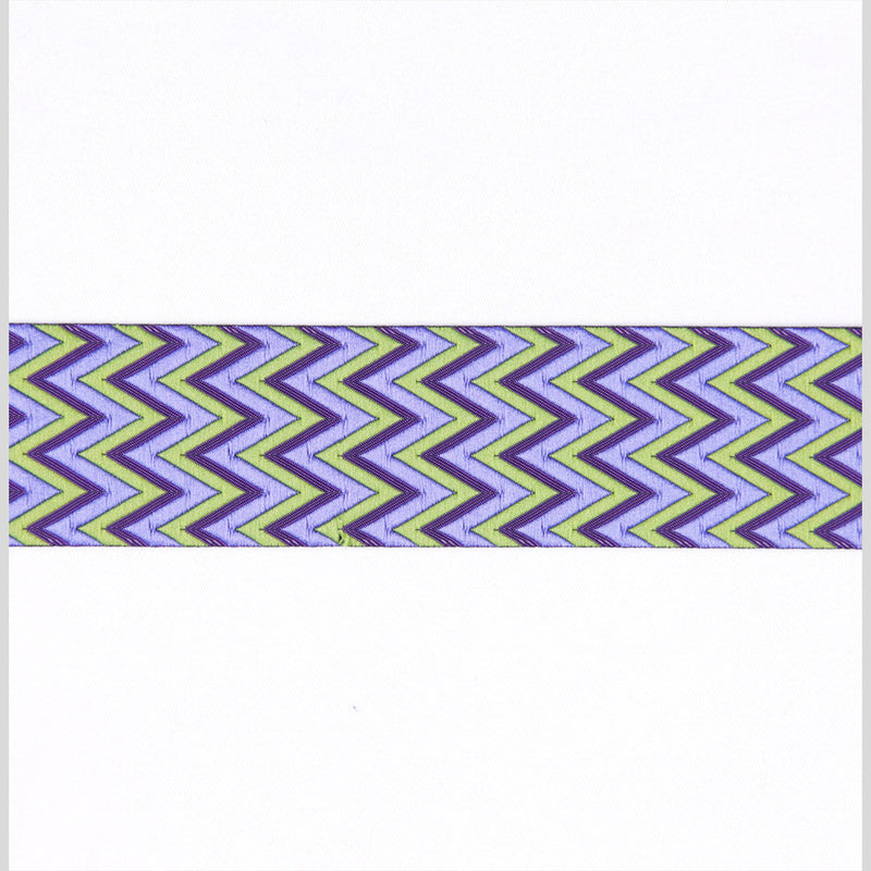 Purple/Green French Jacquard Ribbon