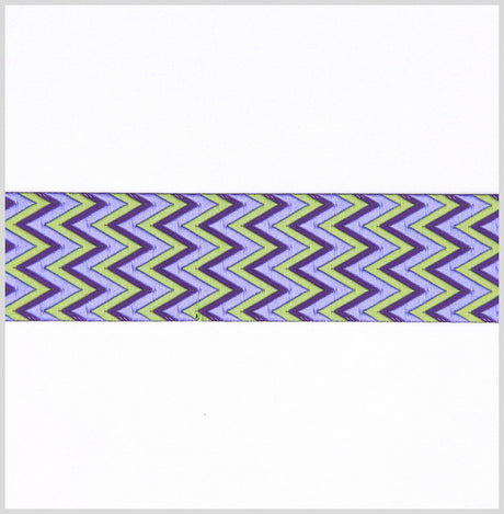 Purple/Green French Jacquard Ribbon