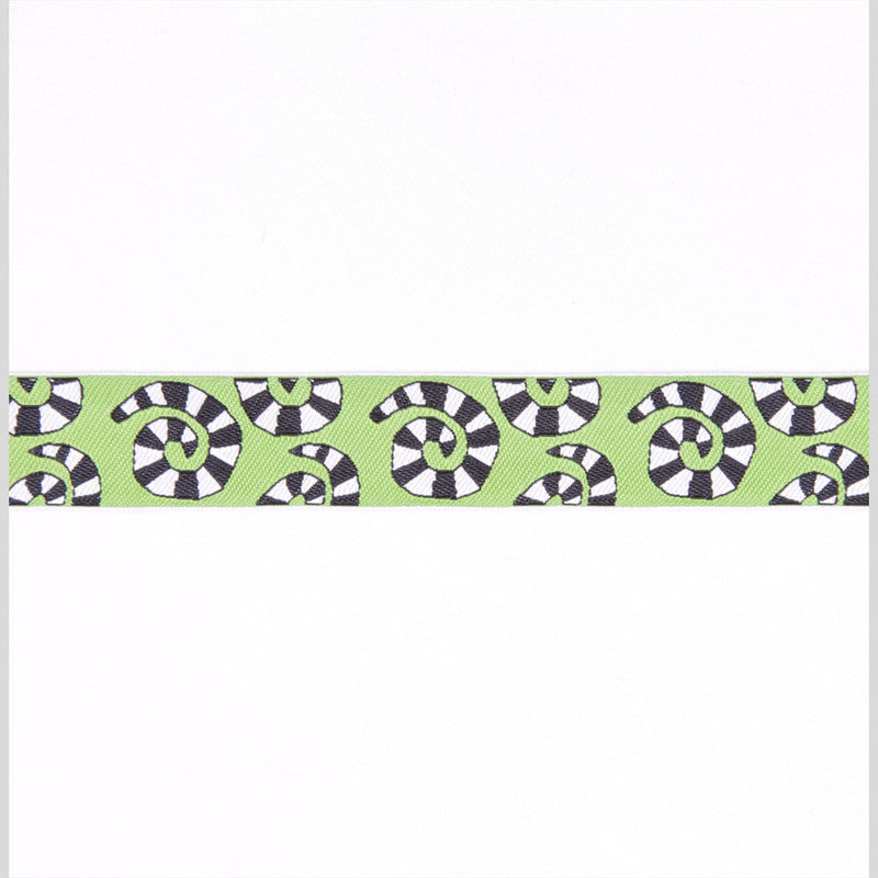 7/8" Green French Jacquard Ribbon
