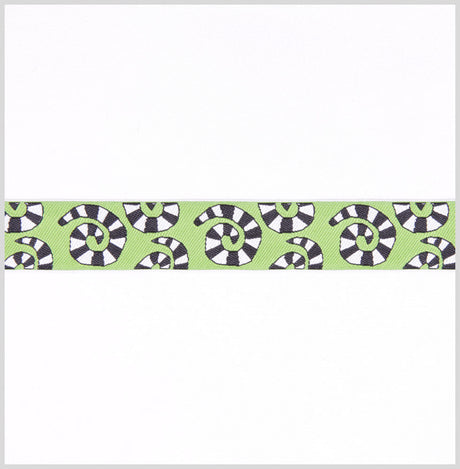 7/8" Green French Jacquard Ribbon