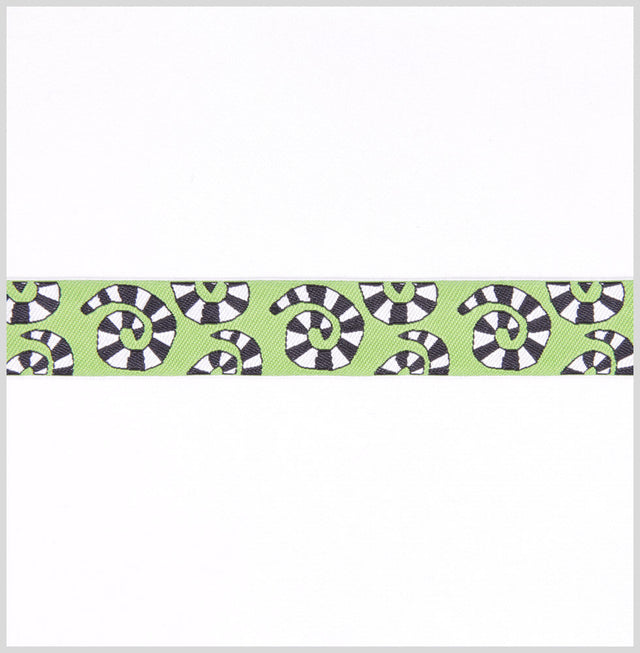 7/8" Green French Jacquard Ribbon