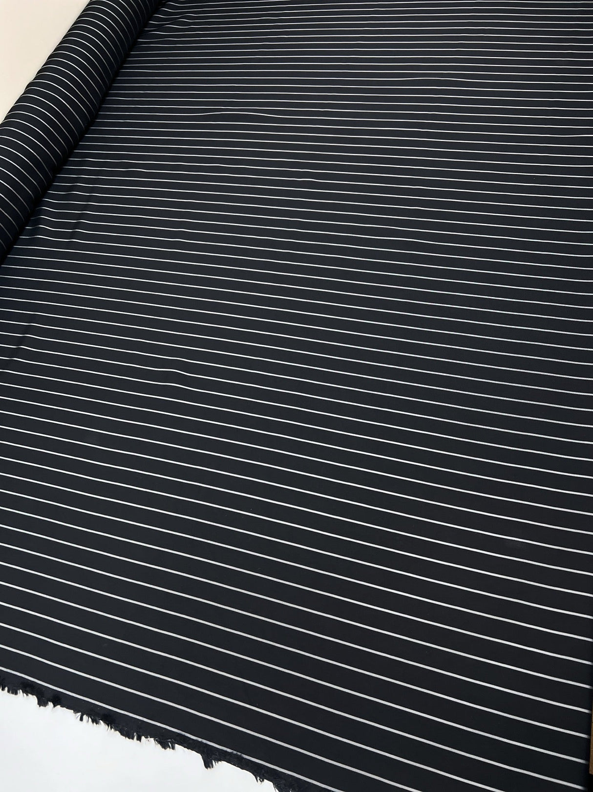 Viscose Twill Lining Black Striped