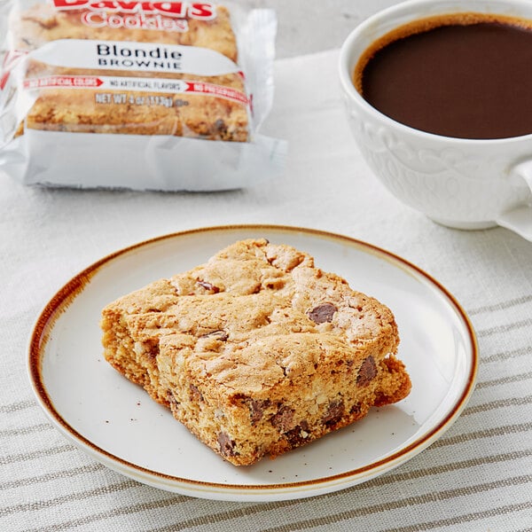 David's Cookies Individually Wrapped Blondie Brownie 4 oz. - 48/Case