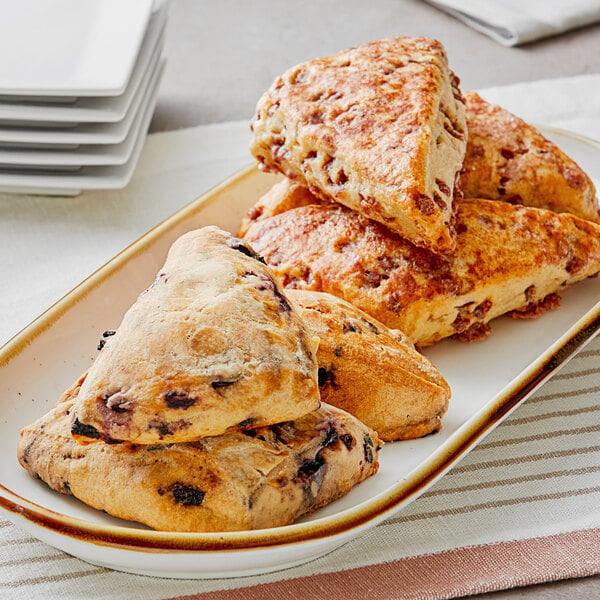 David's Cookies Blueberry and Cinnamon Chip Assorted Scone Dough 4 oz. - 80/Case