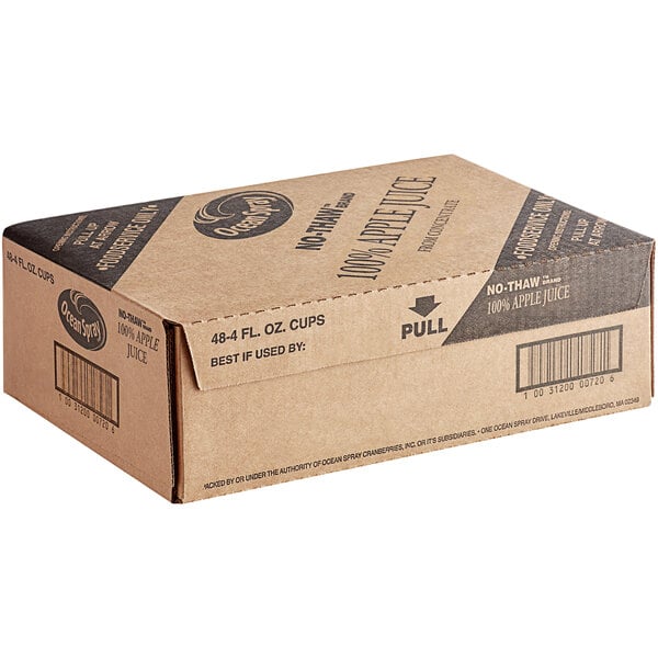 Ocean Spray Apple Juice Cups 4 fl. oz. - 48/Case