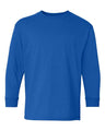 12 Pack : Gildan® Heavy Cotton Youth Crewneck Long Sleeve T-Shirt
