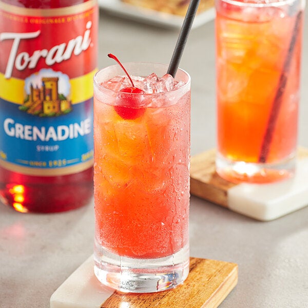 Torani Grenadine Flavoring Syrup 750 mL Glass Bottle