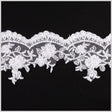 4.25" White/Silver Bridal Beaded Lace