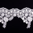 Off-White / Gold Beaded Lace
