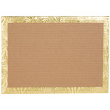 Quarter Sheet Gold Cake Board 13 3/4" x 9 3/4" Fold-Under 1/4" Thick