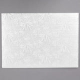 Quarter Sheet White Cake Board 13 3/4" x 9 3/4" Fold-Under 1/4" Thick