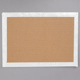 Quarter Sheet White Cake Board 13 3/4" x 9 3/4" Fold-Under 1/4" Thick