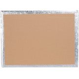 Quarter Sheet Silver Cake Board 13 3/4" x 9 3/4" Fold-Under 1/4" Thick
