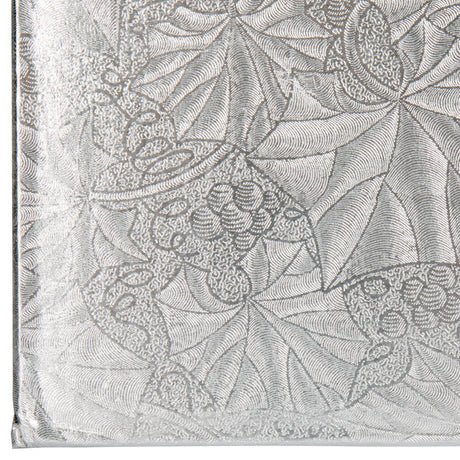 Quarter Sheet Silver Cake Board 13 3/4" x 9 3/4" Fold-Under 1/4" Thick
