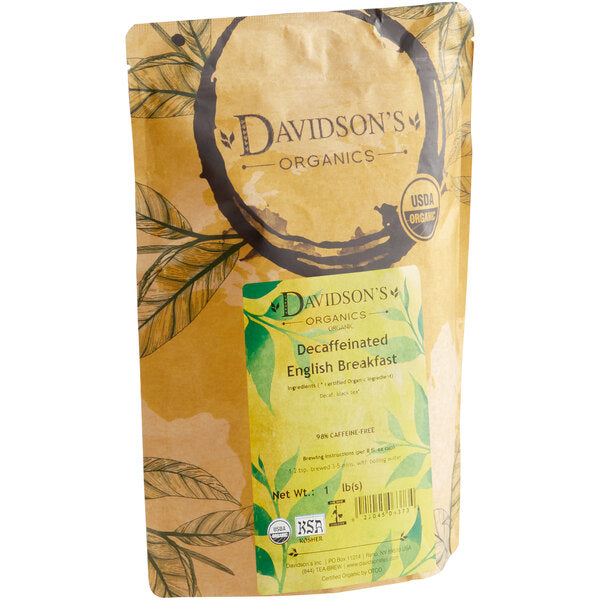 Davidson's Organic Decaf English Breakfast Loose Leaf Tea 1 lb.