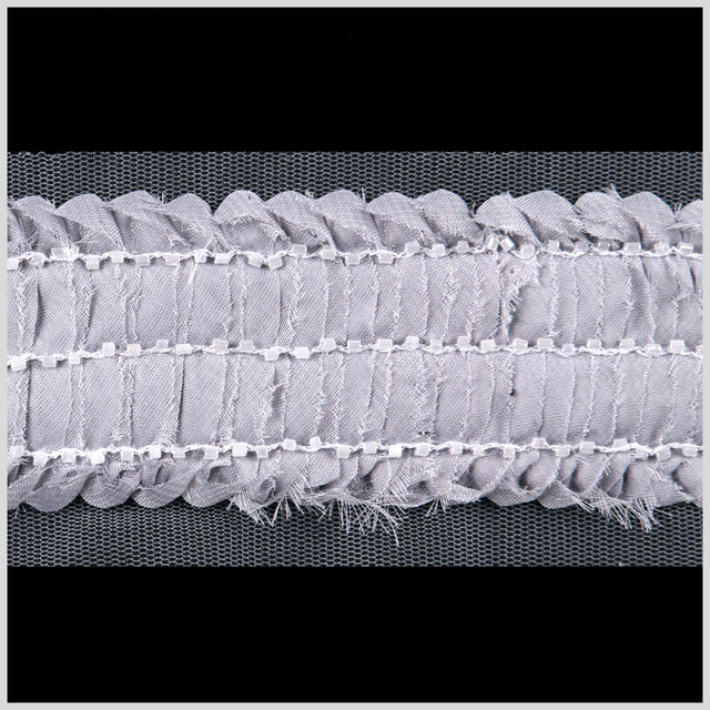 Gray Flower Beaded Trim