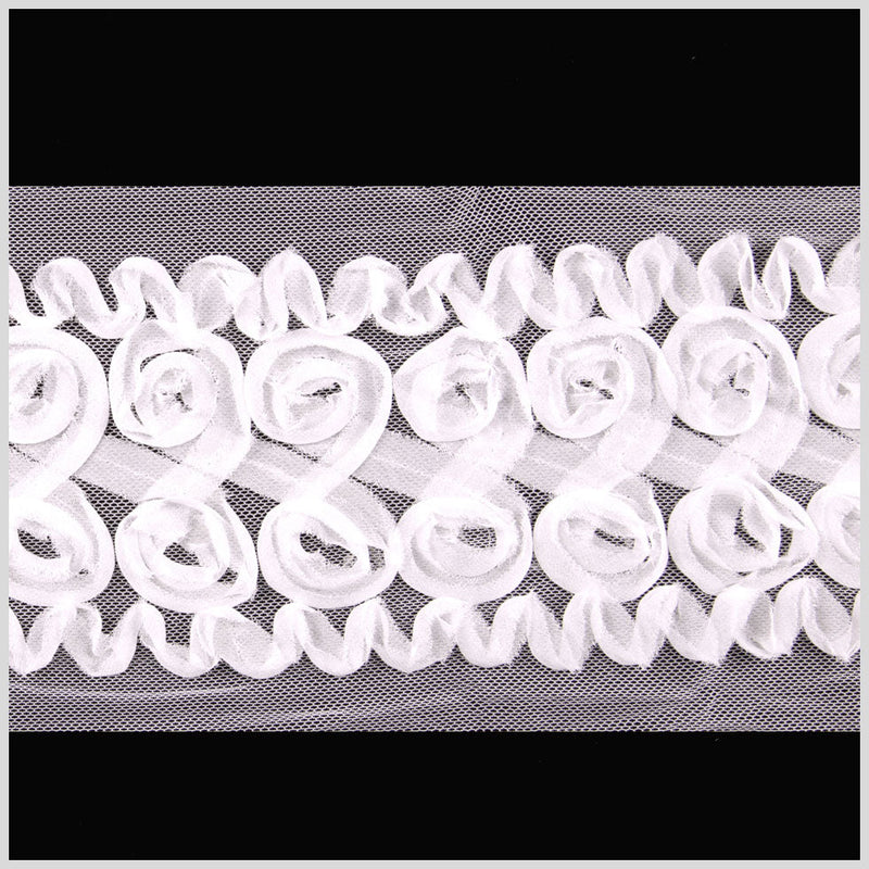 4.5" White Floral Lace