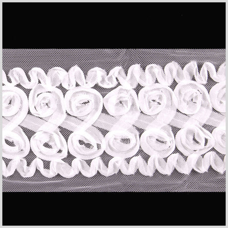 4.5" White Floral Lace
