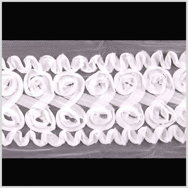4.5" White Floral Lace