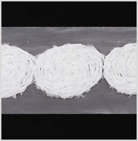 3" White Floral Lace