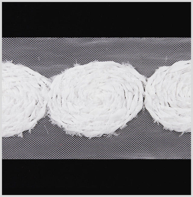 3" White Floral Lace