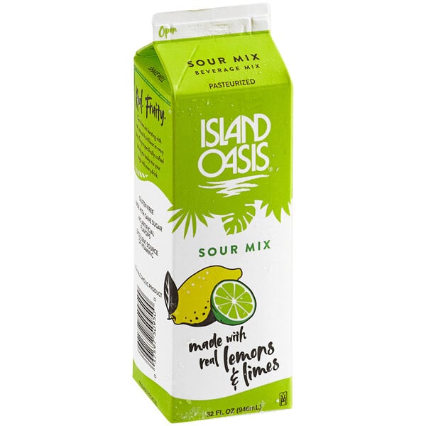 Island Oasis Sour Frozen Beverage Mix 32 fl. oz. - 12/Case