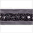 1.125" Black Beaded Sequin Trim