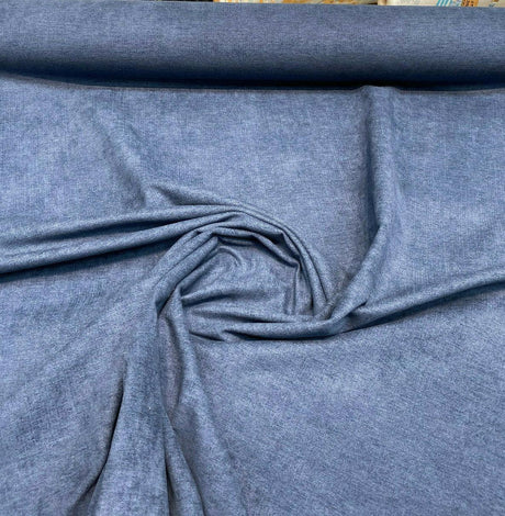 Sensation Chenille Polyester Fabric - Indigo Blue, 54" Width (1 Yard)