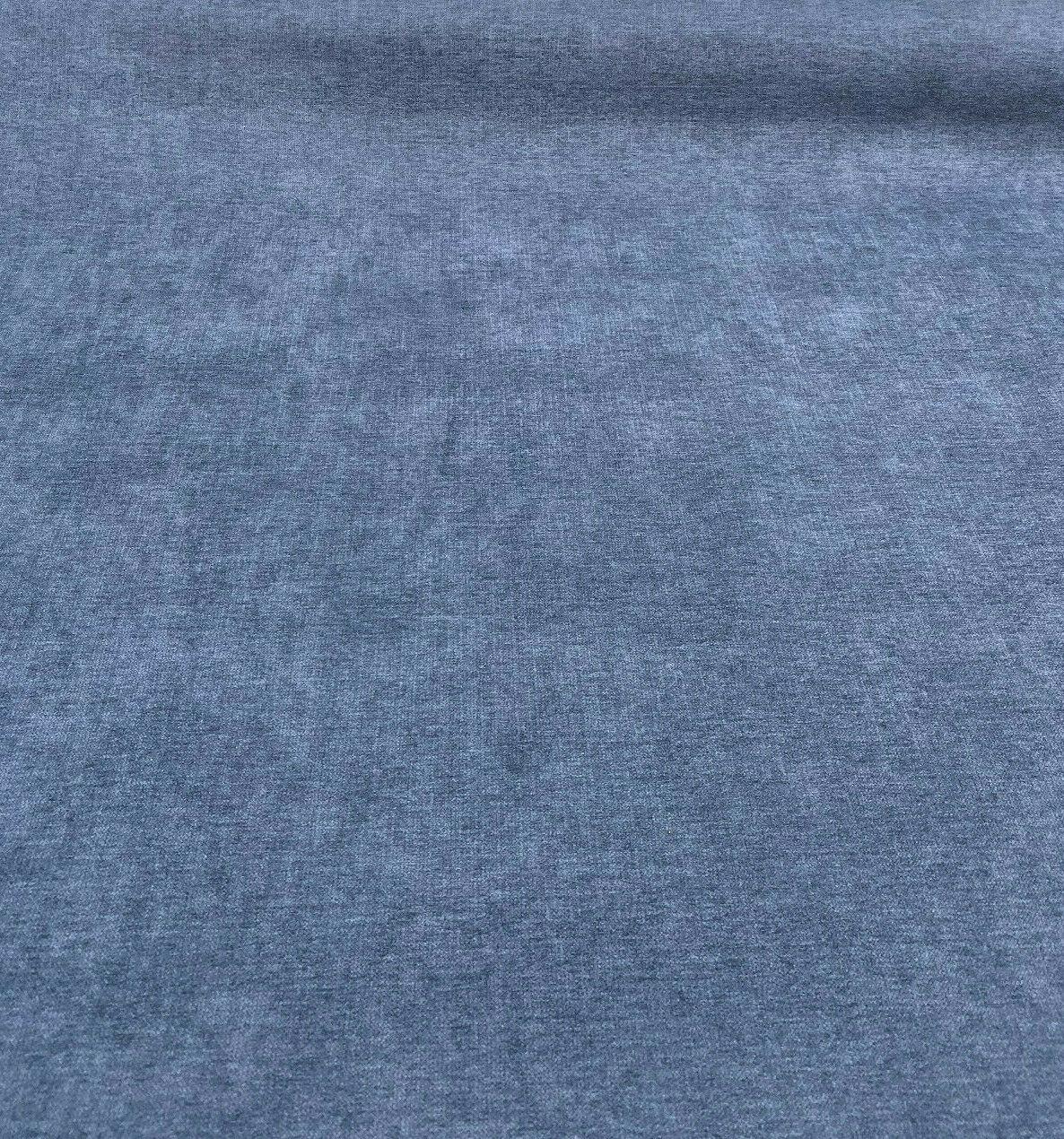Sensation Chenille Polyester Fabric - Indigo Blue, 54" Width (1 Yard)