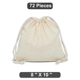 Extra 8" x 10" Plain Cotton Muslin Pouch