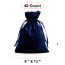 Velvet Storage Pouches 8" x 13" For Large Accessories