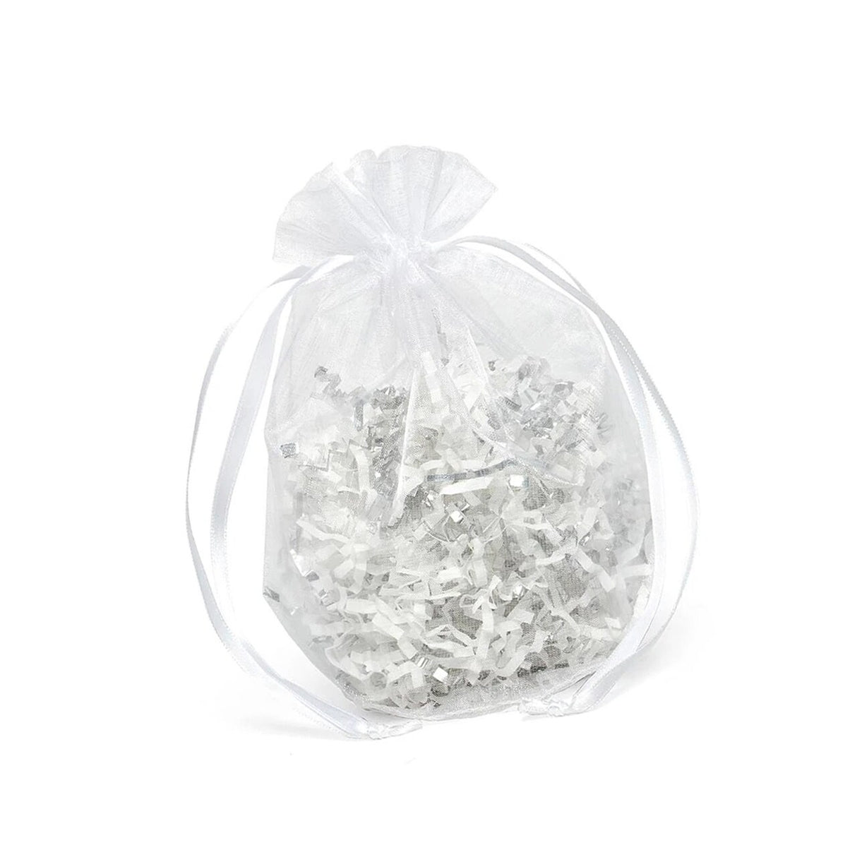 Wide Round Flat Bottom Organza Bags 9'' x 5 1/2'' x 12'' for Favors