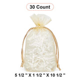 Flat Bottom Organza Bags 5 1/2''x11/2''x10 1/2'' for Elegant Packaging