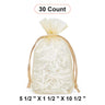 Flat Bottom Organza Bags 5 1/2''x11/2''x10 1/2'' for Elegant Packaging